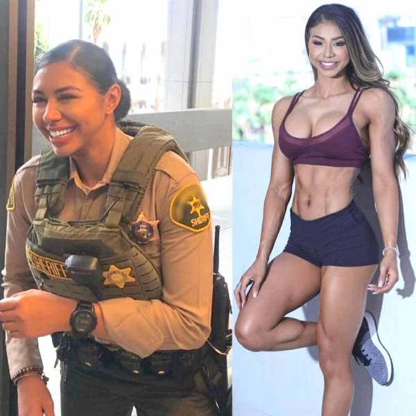 Girls With And Without Their Uniforms