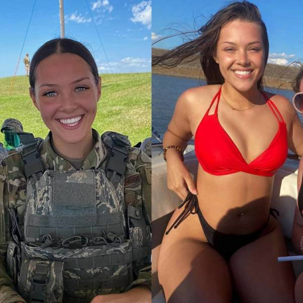 Girls With And Without Their Uniforms