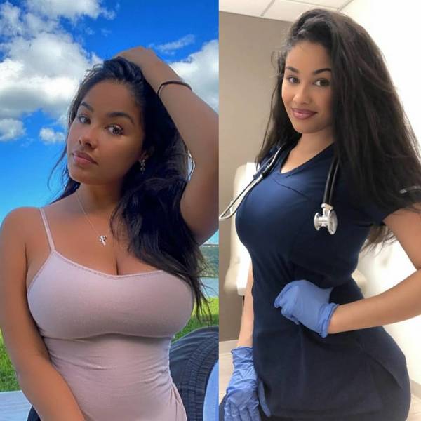 Girls With And Without Their Uniforms