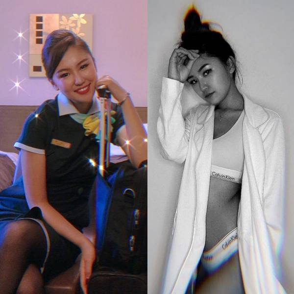 Sexy Flight Attendants With And Without Their Uniforms