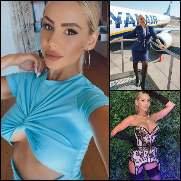 Sexy Flight Attendants With And Without Their Uniforms