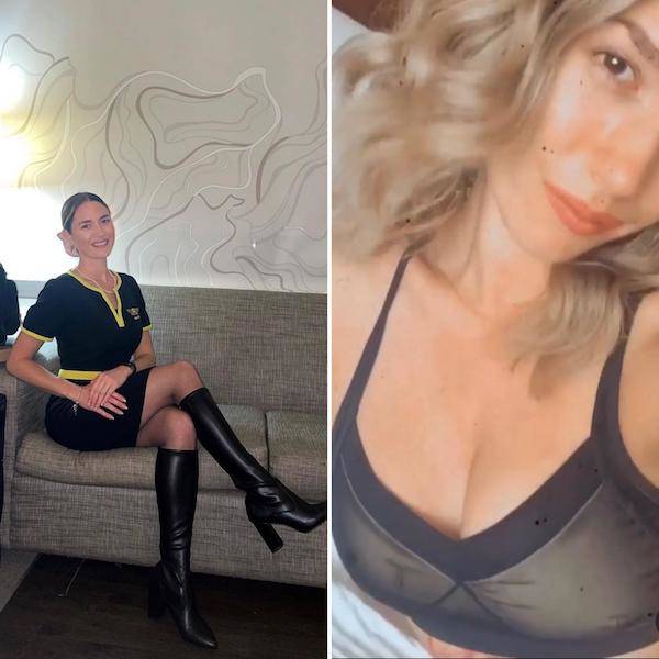 Sexy Flight Attendants With And Without Their Uniforms