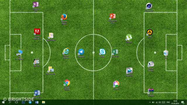 Sometimes People Arrange Their Desktops In Most Genius Ways