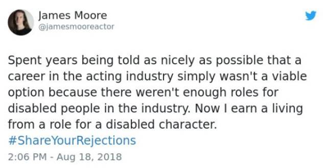 In Showbiz You Get Rejected Pretty Often