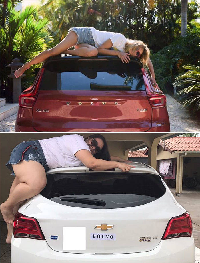 Brazilian Woman Hilariously Recreates “Stylish” Photos