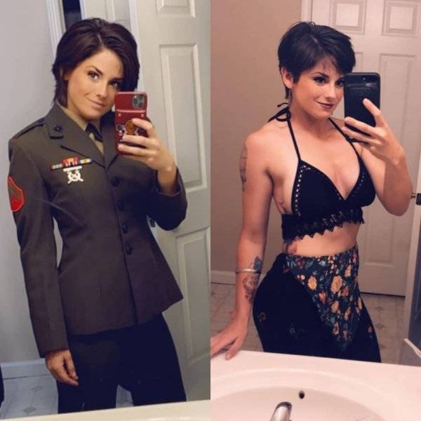 Beautiful In Uniform, Beautiful Without It!