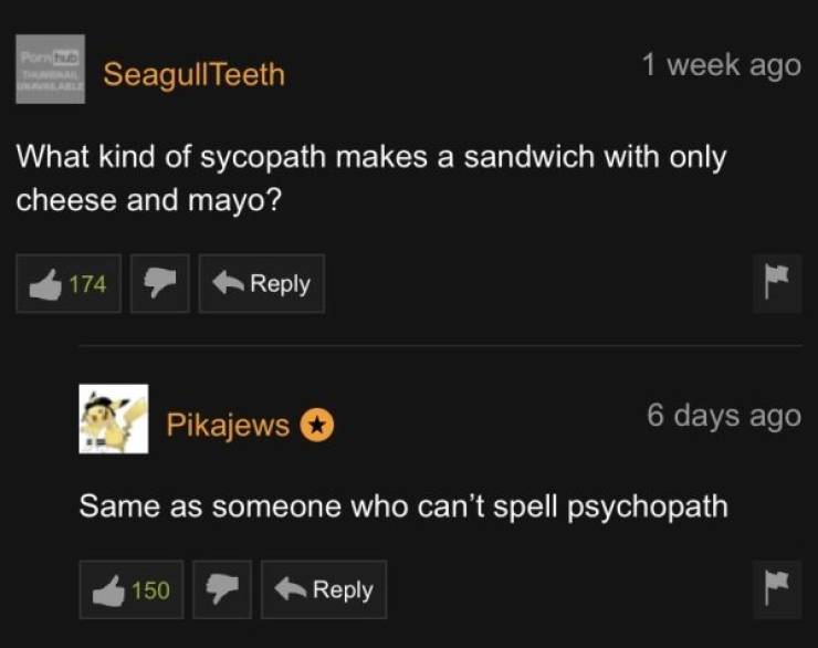 Pornhub Also Has Pretty Good Comments, You Know…
