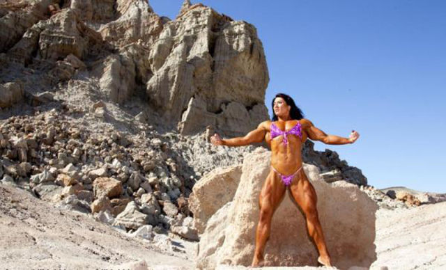 Eye-Bulging Ripped Female Bodybuilder