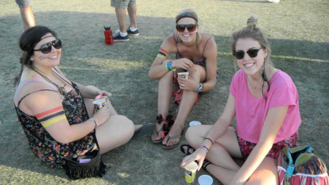 Coachella Music Festival: Half Naked Hot Young White Chicks Dancing