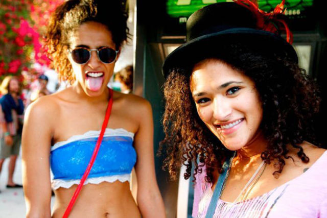 Coachella Music Festival: Half Naked Hot Young White Chicks Dancing