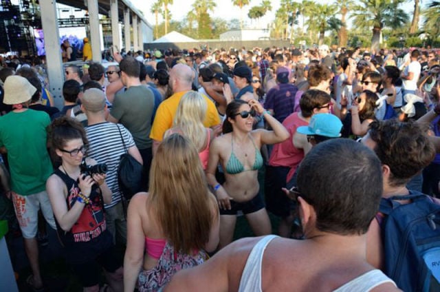 Coachella Music Festival: Half Naked Hot Young White Chicks Dancing