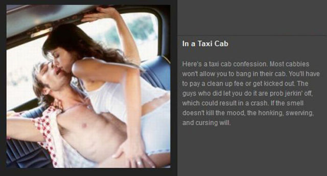 Never Ever Have Sex in These Places