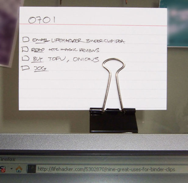 Binder Clips Can Be Very Handy