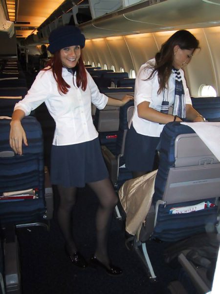 Stewardesses Show off Their Fun Side
