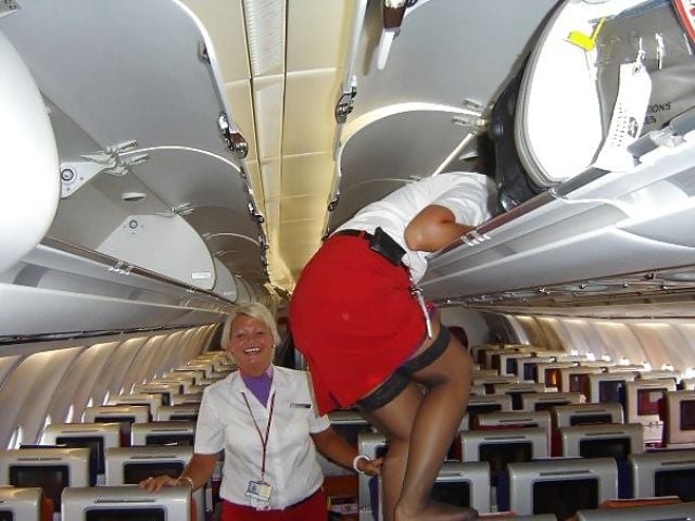 Stewardesses Show off Their Fun Side