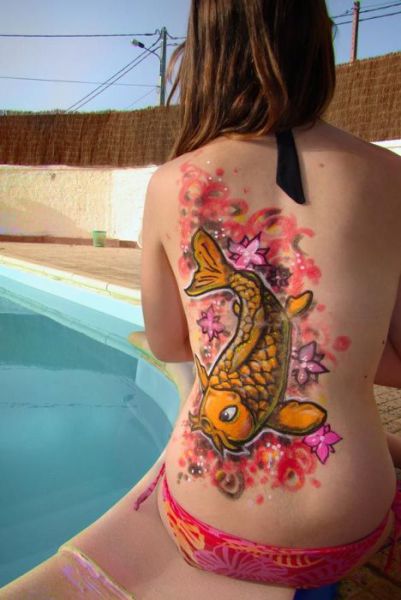 Girls with Graffiti Body Art