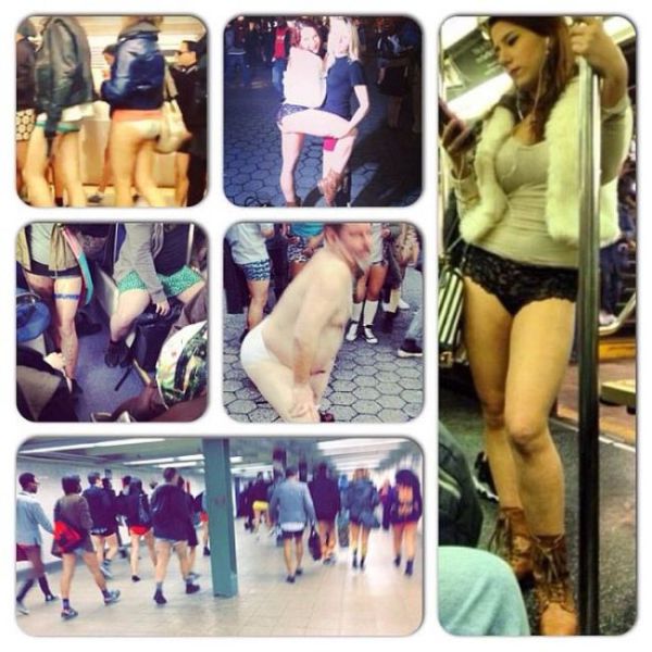 Girls of the No Pants Subway Ride 2014