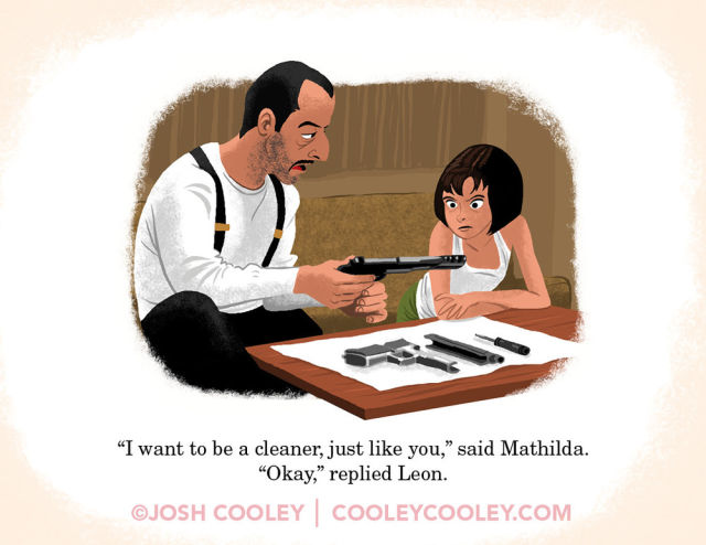 R-Rated Film Scenes Drawn in Pixar Animation Style