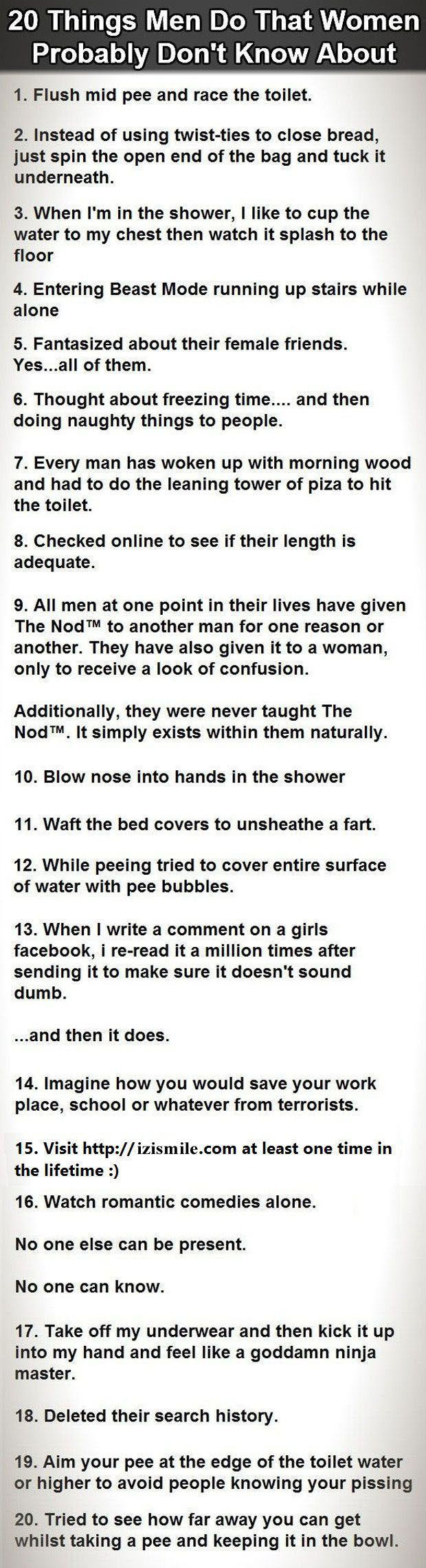 Surprising Things That Women Don’t Know about Men