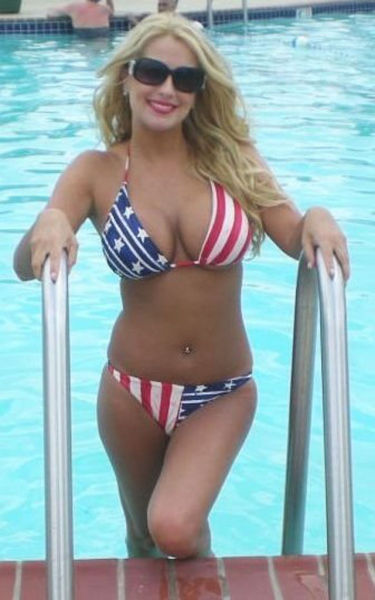 Sexy Ladies Help Us Celebrate the Fourth of July Wearing the American Flag
