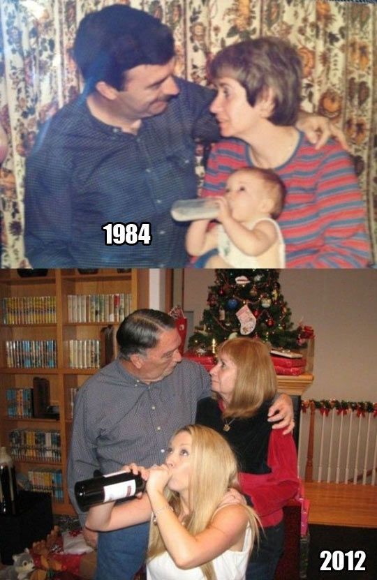 Funny Recreations by Adults of Their Best Old Family Photos