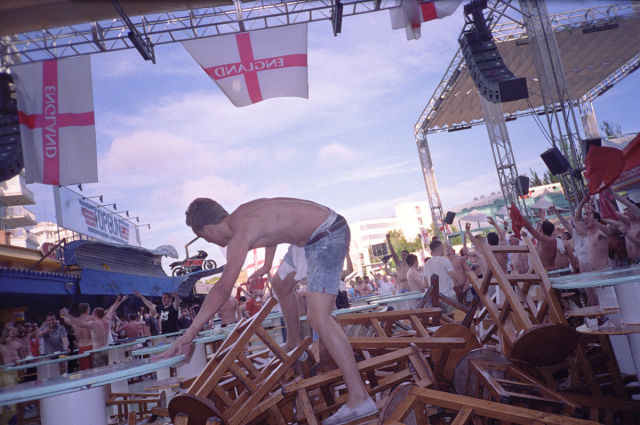 Englishmen Get Drunk and Crazy in Spain