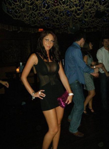 Woman Look Hot Wearing Mesh Clothing