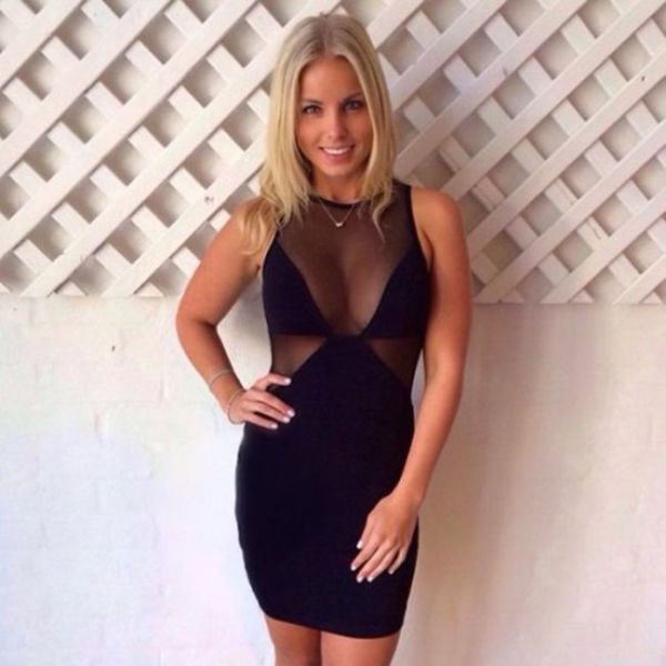 Woman Look Hot Wearing Mesh Clothing