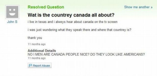 Amusing Yahoo Questions and Answers