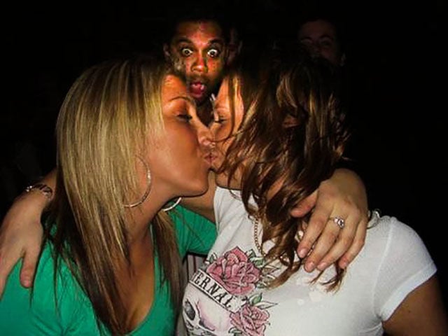 Dudes Watching Drunk Girls Kissing Each Other