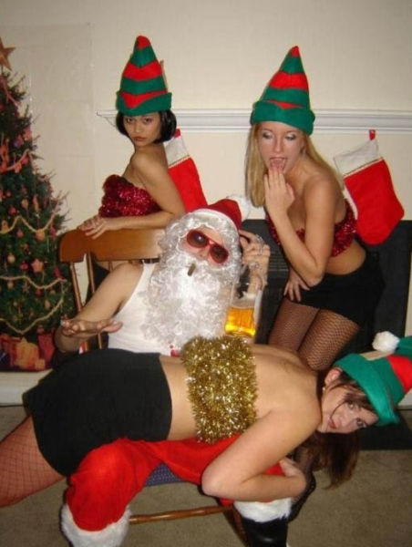 Christmas Party Craziness with Drunk Girls