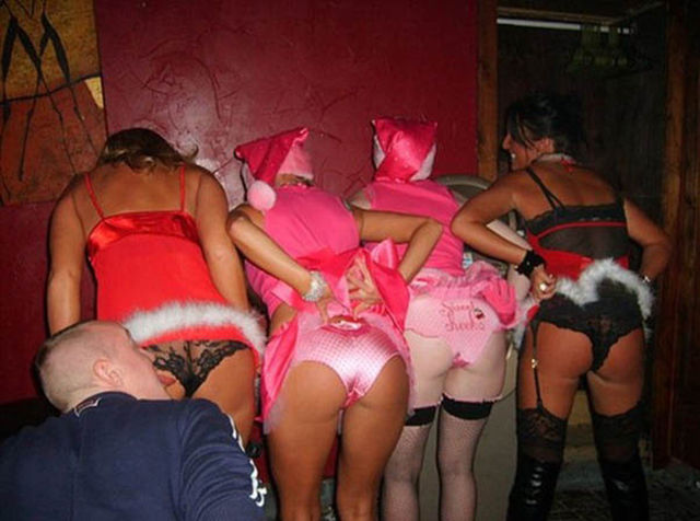 Christmas Party Craziness with Drunk Girls