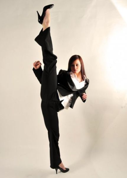 A Flexible Female Who Could Really Kick Your Ass