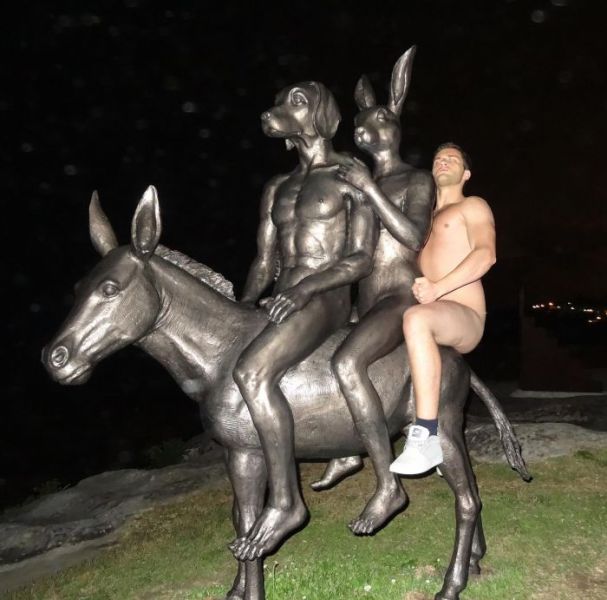 Some People Can Turn Statues and Sculptures into Something Vulgar