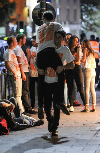 British Students Engage in a Little Drunken Debauchery