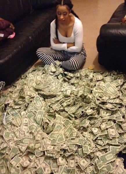 Strippers Showing Off Their Money
