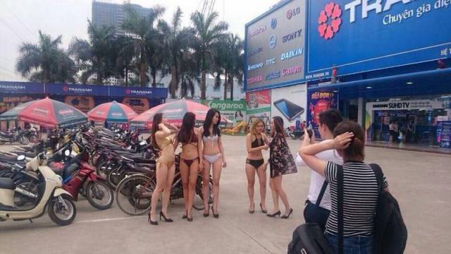 Vietnamese Stores Use Scantily-Clad Girls To Increase Their Sales