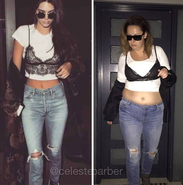 Woman Continues To Recreate Hilarious Celebrity Photos