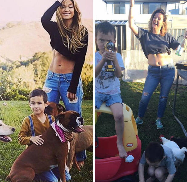 Woman Continues To Recreate Hilarious Celebrity Photos